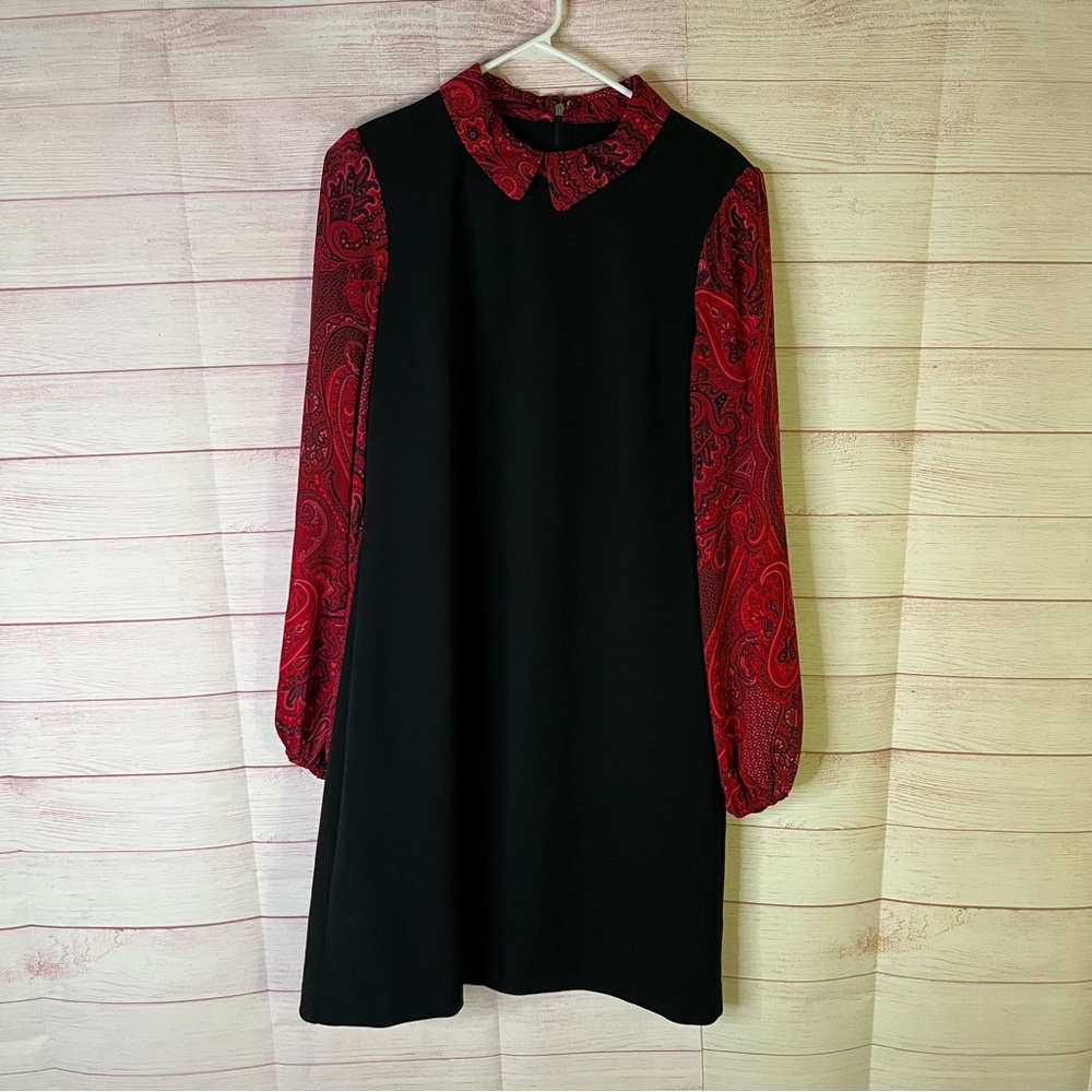 Tommy Hilfiger Paisley Long Sleeve Twofer Dress Size‎ 12